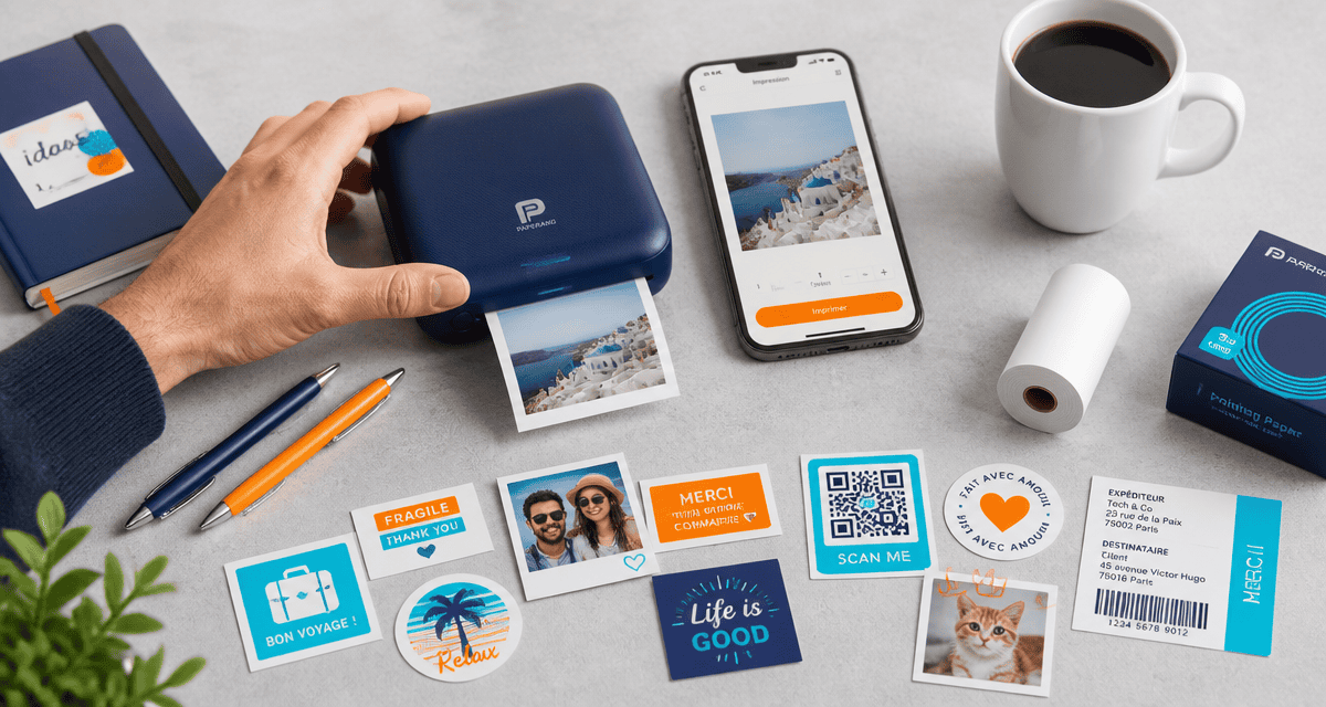 imprimante pour telephone portable et smartphone sur bureau
