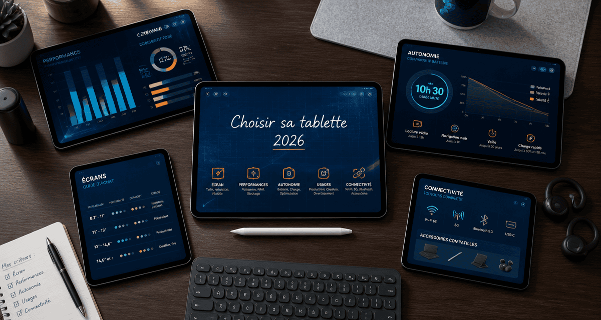 meilleur tablette 2026 sur bureau moderne