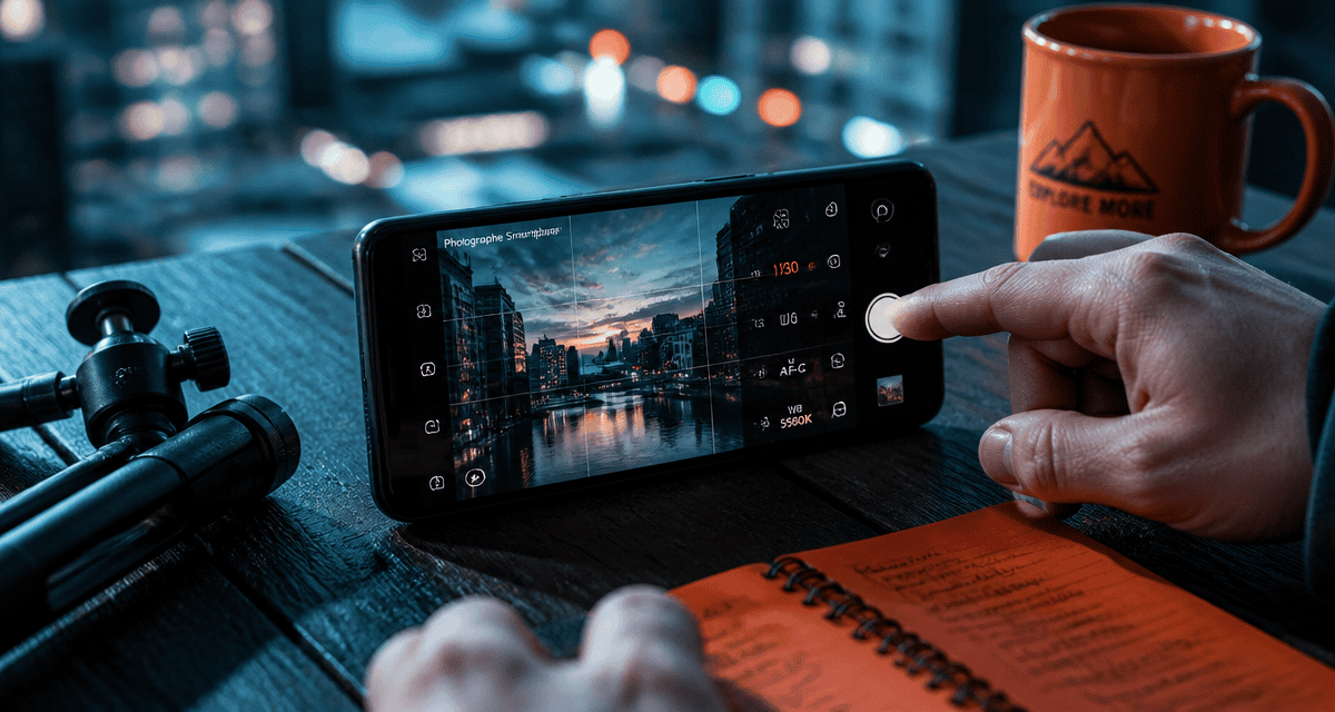 photographe smartphone mode pro réglages manuels