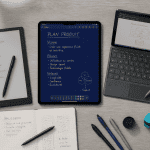 tablette prise de note e-ink multimédia surface sur bureau
