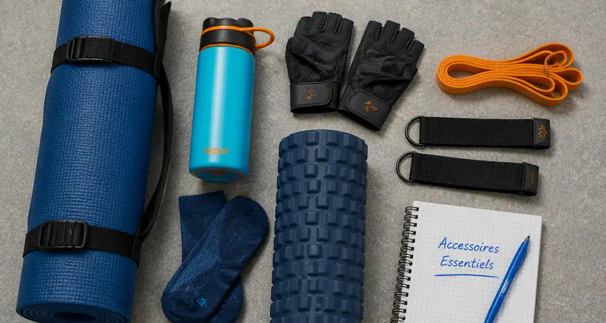 accessoire pour sport tapis gourde gants bandes