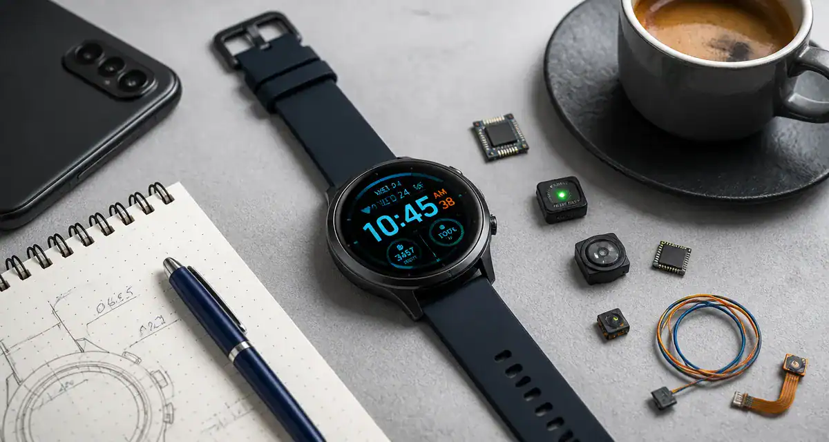 comment fonctionne une montre connectée sur un bureau moderne