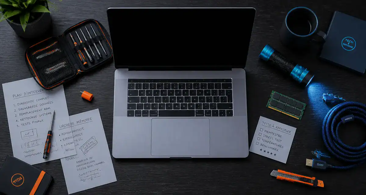 pc portable ecran noir outils diagnostic