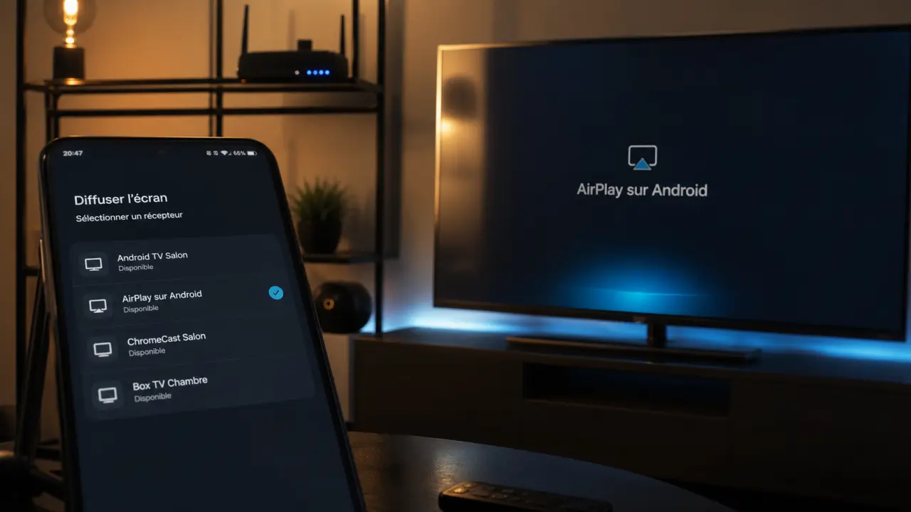 Android AirPlay sur Android TV : diffuser, recevoir et dépanner