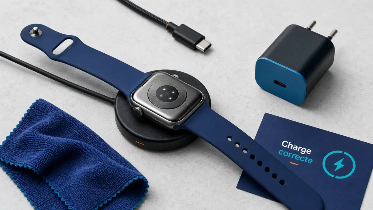 Comment charger une montre connectée sans l’abîmer : bon câble et position de charge