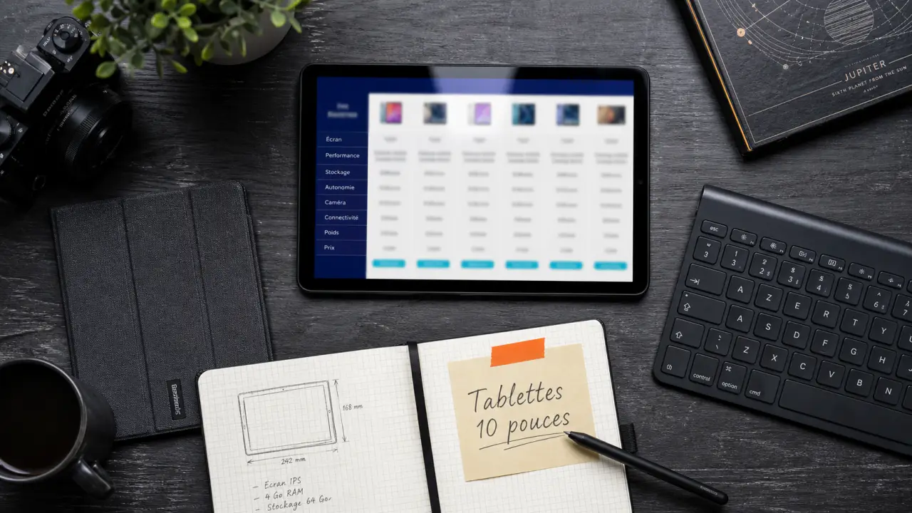 Comparatif tablette 10 pouces : choix modèle idéal
