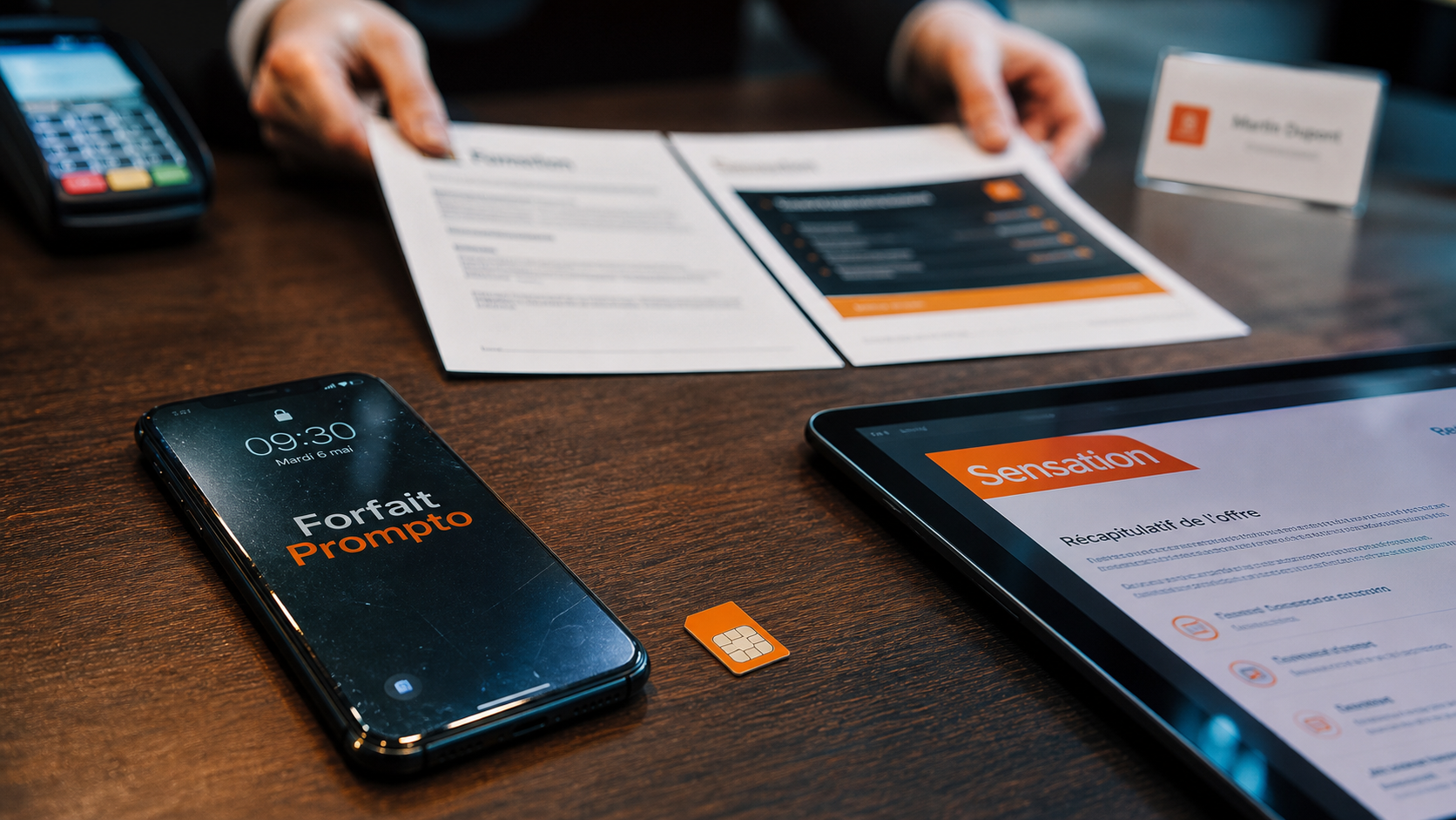 Crédit Mutuel mobile forfait Prompto et Sensation, carte SIM orange