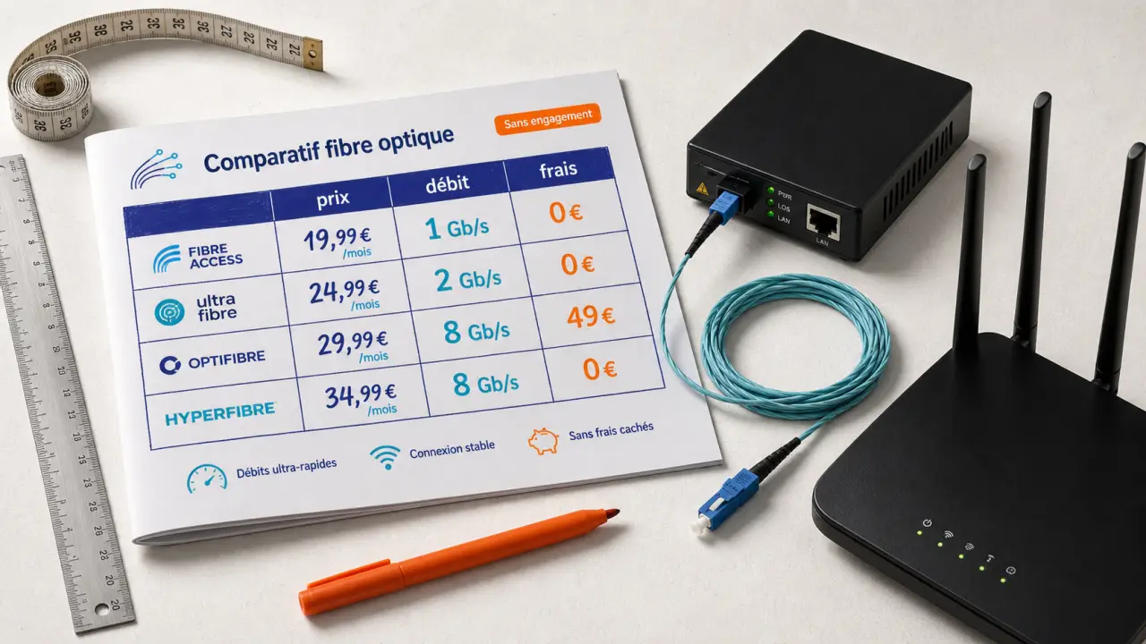 Fibre optique comparatif : prix, débit et frais cachés