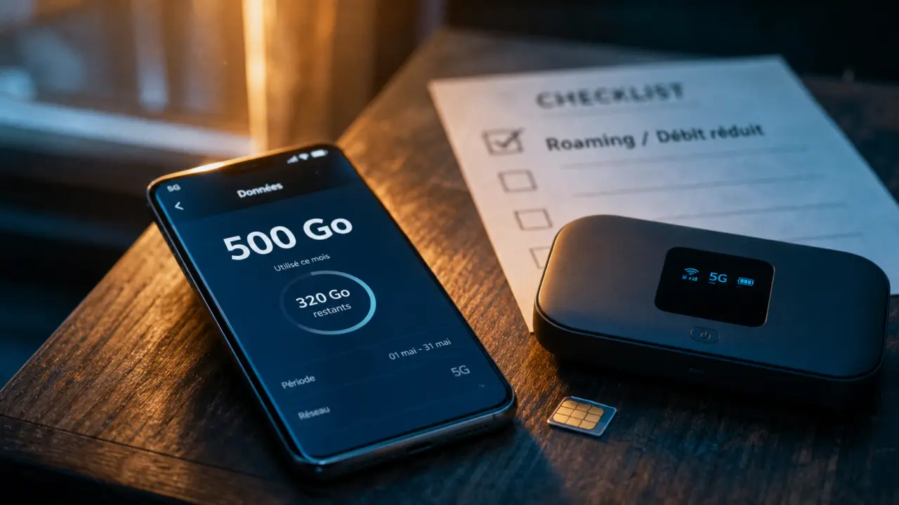 Forfait 500 Go : données, roaming et débit réduit sur mobile 5G