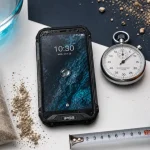 Smartphones with IP68 : écran avec eau et joints visibles