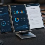 Téléphone 3 ecran : smartphone en accordéon pour mobilité hybride