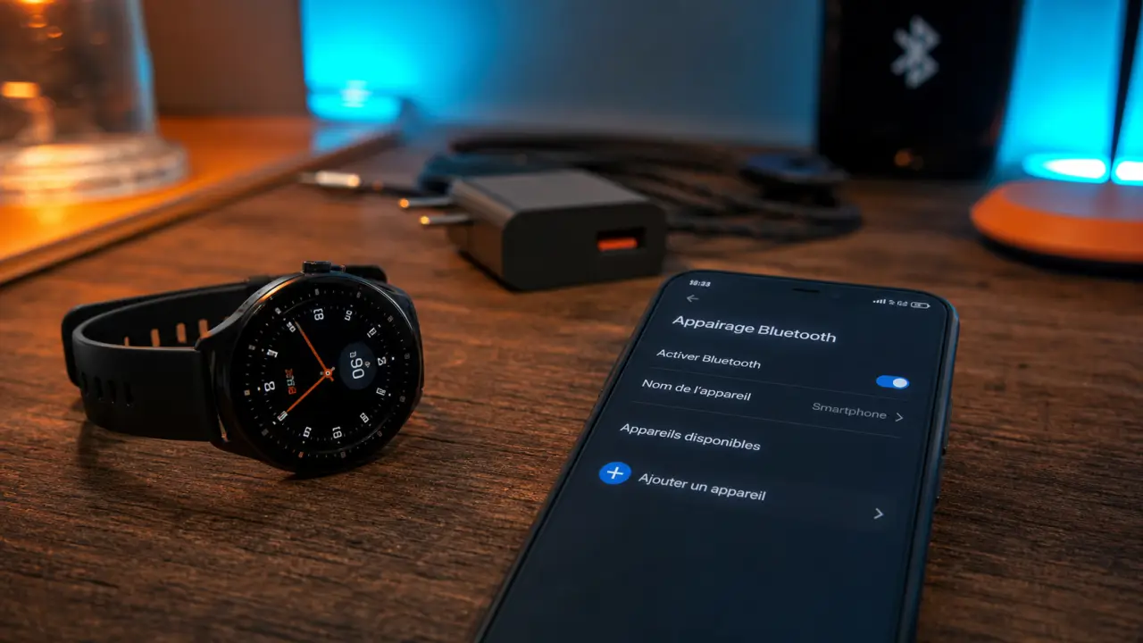 Comment activer le bluetooth sur une montre connectée : écran appairage Bluetooth
