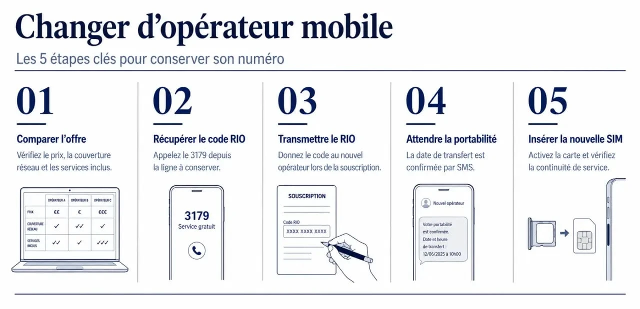 Changer d opérateur mobile : étapes RIO, portabilité et activation de la nouvelle SIM