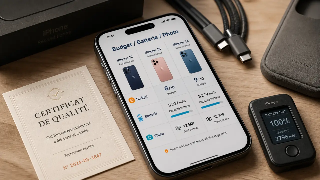 Meilleurs iPhones reconditionnés : choix iPhone 13, 15 ou Pro selon budget