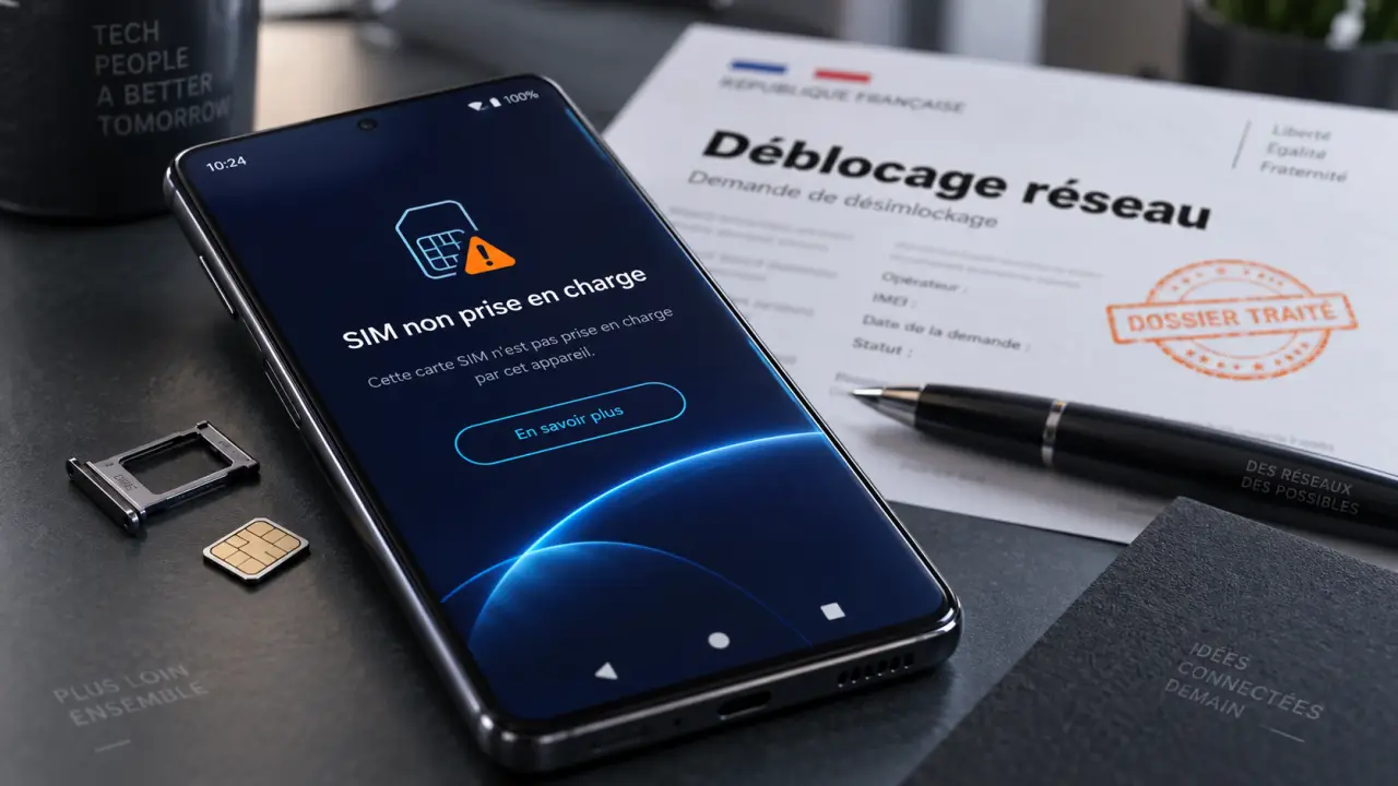 Debloquer telephone tout operateur gratuit : écran SIM non prise en charge et procédure légale en 3 étapes