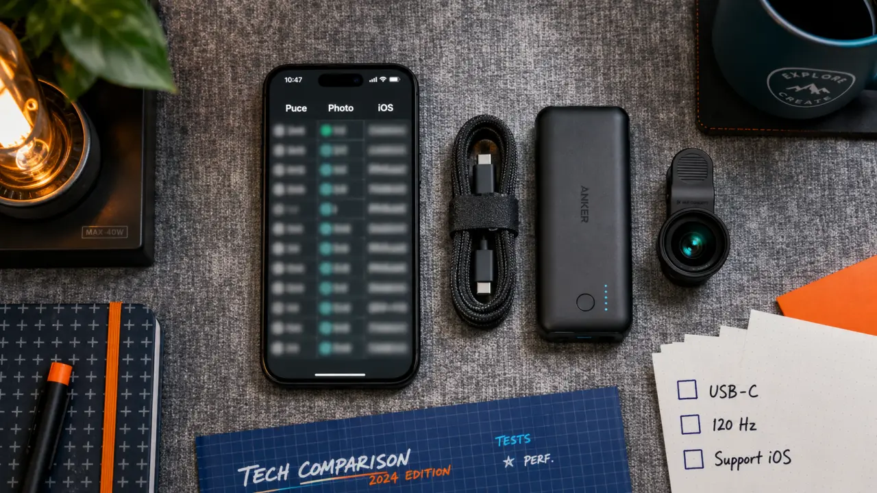 iPhone meilleur : 60 Hz, USB-C, support iOS