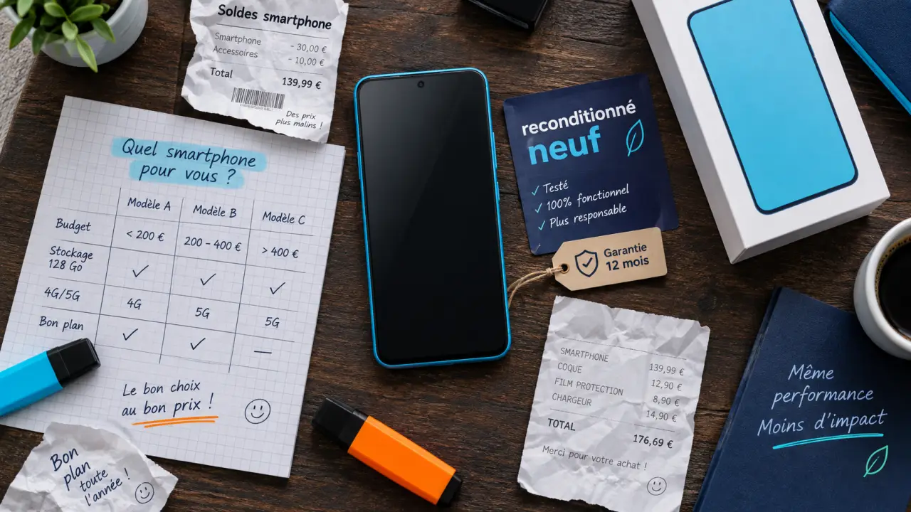Soldes smartphone : 5G, stockage 128 Go et garantie