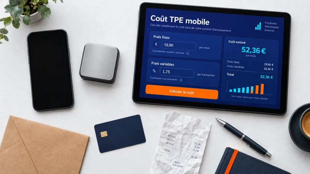 Coût TPE mobile : terminaux de paiement mobile avec commission 1,75 %